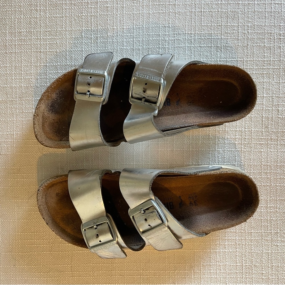 Silver Birkenstocks